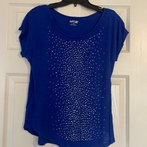 Apt 9 blue sequin top